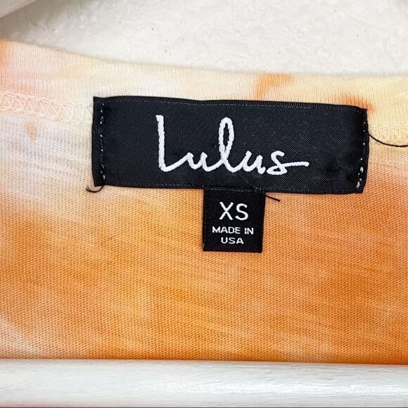 Lulus Orange Boxy Fit Oversized Cropped T-Shirt Size XS Casual Summer - Picture 6 of 7